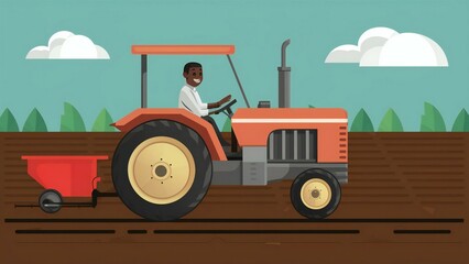 farmer and tractor