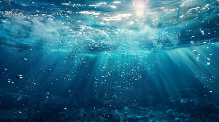 Ocean Under water. Background. Wallpaper