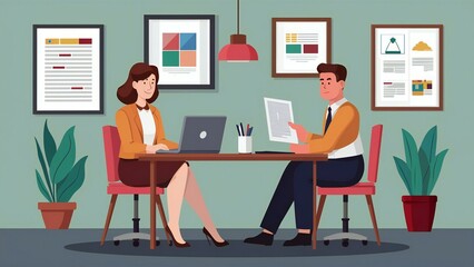 woman working on laptop