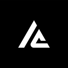 abstract triangle ac combination initial logo icon vector