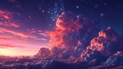 sunset in the desert