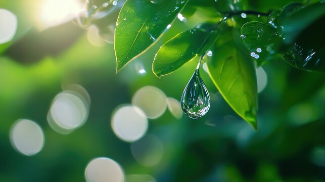 Dewdrop on a Leaf