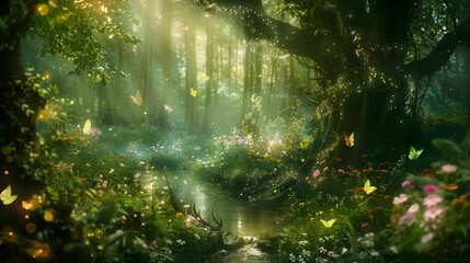 Fototapeta premium Forest. Background. Wallpaper