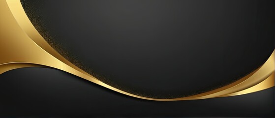 Abstract Gold and Black Waves