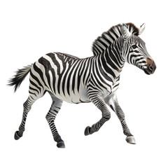 Colorful Line Drawing of a Running Zebra