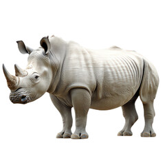 Fototapeta premium Realistic Rhinoceros in Natural Pose