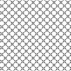 Black and white vector seamless pattern with small diamonds , star shapes ,rhombuses .Abstract black and white geometric texture .Simple minimal wide repeat background .