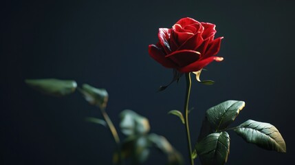 Obraz premium Single Red Rose