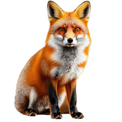 Obraz premium Colorful Fox Cub Line Drawing Art