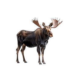 Obraz premium Realistic Moose in Natural Pose