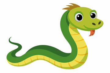 Cartoon Snake isolated on a white background