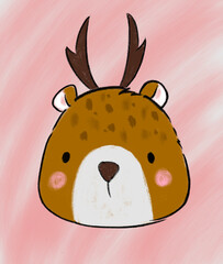 Little Baby Deer Cute Animal