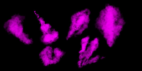 Fototapeta premium Pink and black Cloud Background Abstract. Black, purple painted smoky textured white color powder explosion. BLACK and purple Smoke background elegant luxury space.