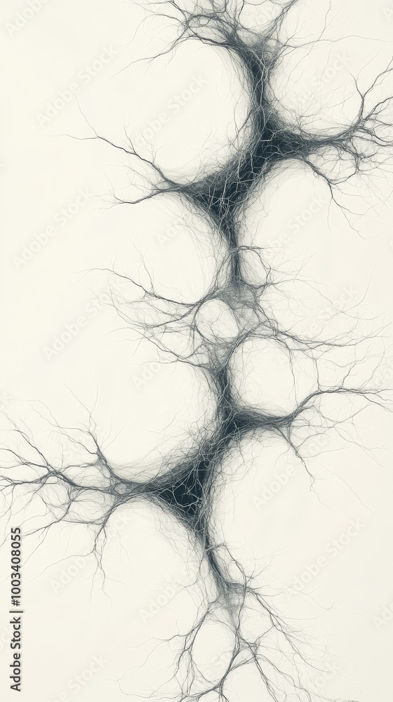 Aufkleber abstract structure resembling neural network on