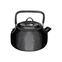 hand drawn kettle color illustration