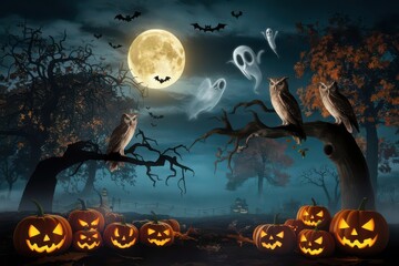 Halloween Night in the Forest.