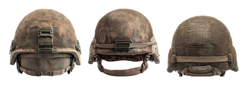 Military combat helmet with mesh cover design