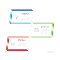 Infographic 3 options design elements for your business data. Vector Illustration.