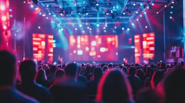 Capture a tech-driven event with digital ticketing, live streaming, and interactive displays enhancing the attendee experience 