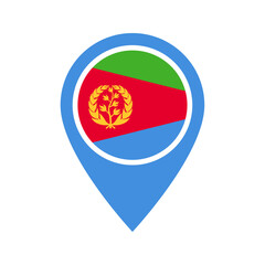Fototapeta premium Eritrea flag location icon