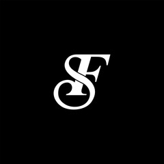 vector illustration of SF letters for icon, symbol or logo. SF initials logo