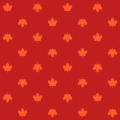 Maple Autumn Leaf Vector Seamless Pattern
