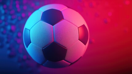 Naklejka premium Colorful soccer ball with vibrant background, perfect for sports-themed designs.