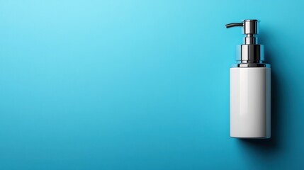 Obraz premium Airless Pump Bottle on Blue Background