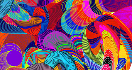 Colorful abstract psychedelic liquid and fluid background pattern