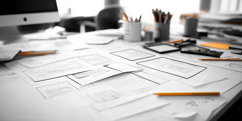 artist. illustrator atelier. Hand edited generative AI. Wide format