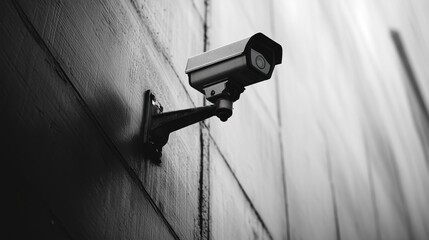 Surveillance Camera on Wall