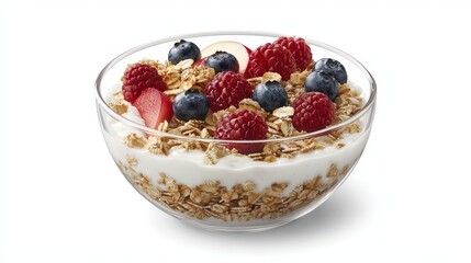 Fresh Yogurt with Berries and Granola Delight