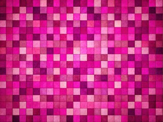 Fototapeta premium Vibrant pink squares on a textured paper backdrop create a striking geometric pattern, perfect for inspiring creativity in various design projects and artistic endeavors.