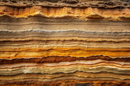 Close-up of natural layered rock patterns and textures