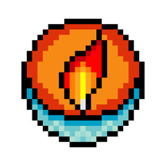 Fototapeta premium Light diwali candles in pixel art style
