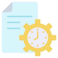 Time Management Icon Flat Icon