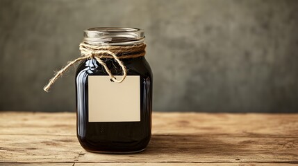 Blank Label on Jar with Twine Decoration