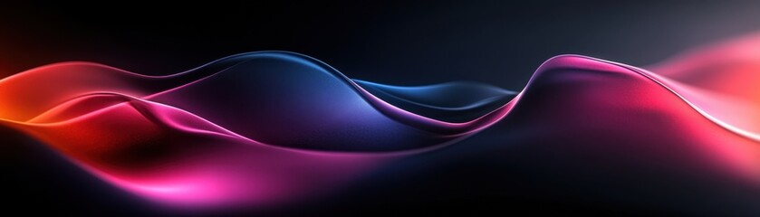 Abstract Wavy Background with Red, Blue, and Pink Hues