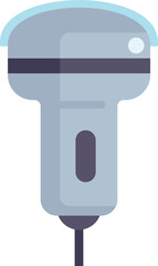 Illustration of a barcode scanner scanning for retail checkout concept