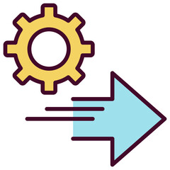 Speed Icon Outline Color Icon