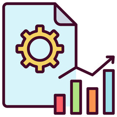 Report Icon Outline Color Icon