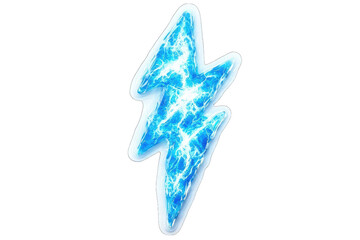 A vibrant blue lightning bolt graphic, symbolizing energy, power, and excitement, perfect for dynamic designs and illustrations.