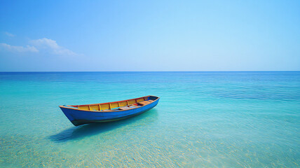Naklejka premium boat on the beach