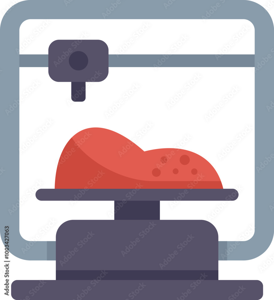 Poster 3d printer creating a prototype using additive manufacturing technology icon in flat style