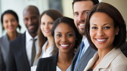 Fototapeta premium Professional Group Portrait in a Modern Office Setting