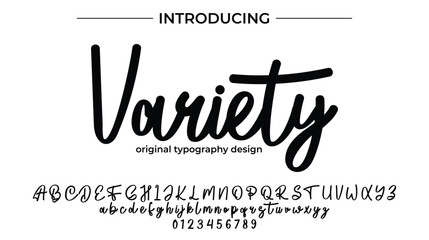 Variety Font Stylish brush painted an uppercase vector letters, alphabet, typeface