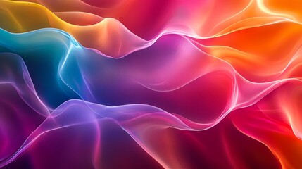 Fototapeta premium Colorful abstract waves with gradient hues