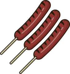 Grilled sausage design