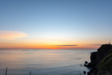 北海道　霧多布岬の朝焼け