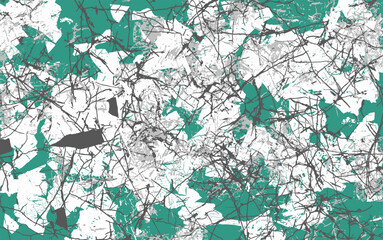 walls crumbled faded paint cracks green and white background